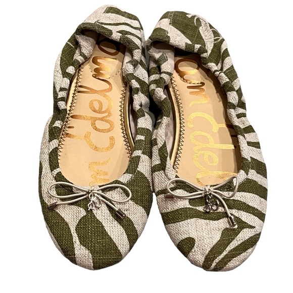 Sam Edelman Felicia Tweed Textile Zebra Print Ballet Flats size 7.5 - Picture 1 of 8